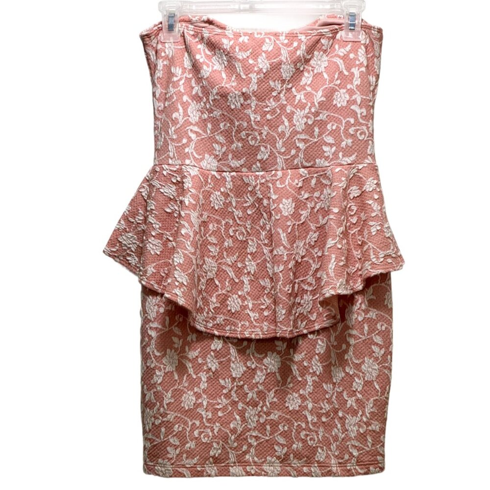 Women's Peach | Cream Strapless Dress - Picture 2 of 4